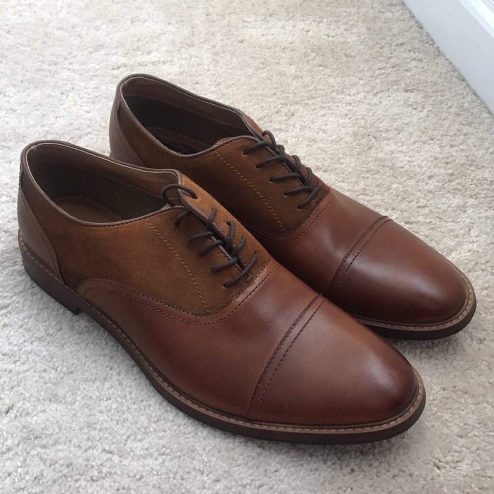 New Brown Men Oxfords Size 12